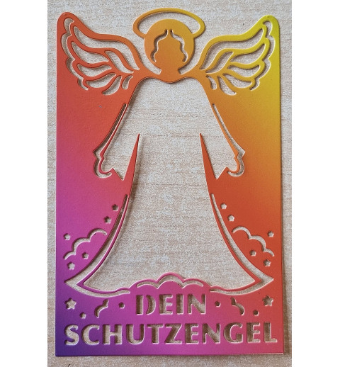 Papier Motiv "Mein Schutzengel" pink/orange/gelb