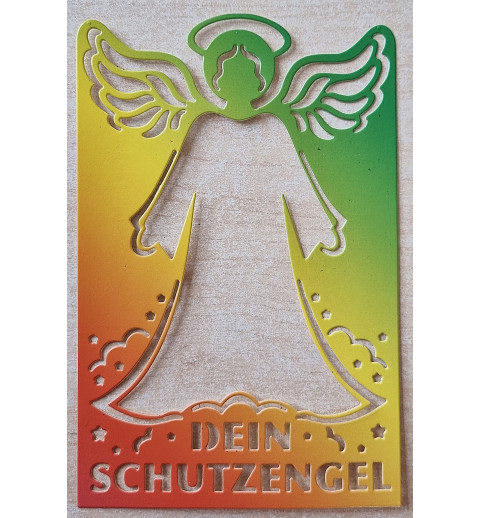 Papier Motiv "Mein Schutzengel" orange/gelb/grün