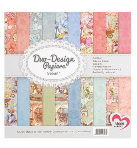 Duo Design Papier Geburt 1