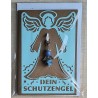 Schutzengel Karte mit Anhänger braun/hellblau
