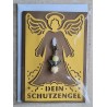Schutzengel Karte mit Anhänger braun/gelb