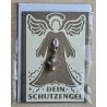 Schutzengel Karte mit Anhänger braun/creme