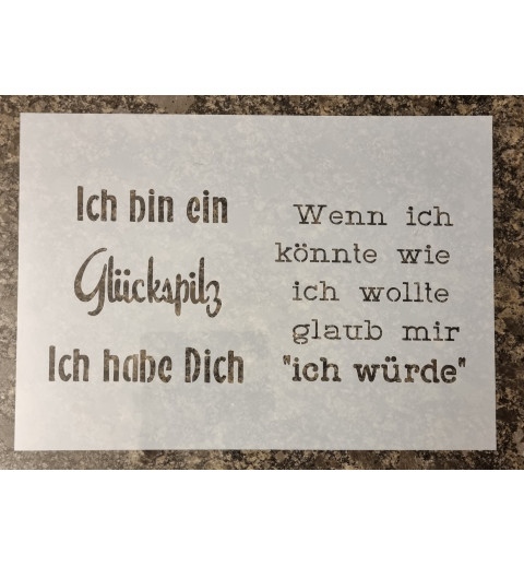 Schablone Du bist ein Glückspilz