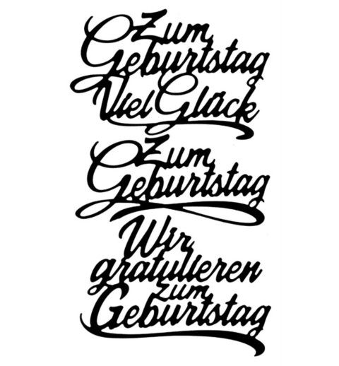 Metall Stanzform Geburtstagswünsche