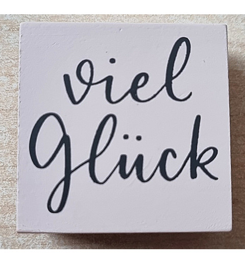 Holz Stempel Viel Glück