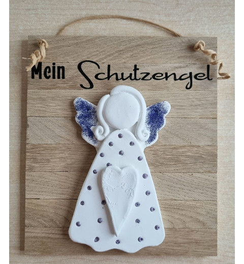 Schild Mein Schutzengel lila