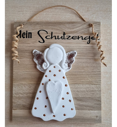 Schild Mein Schutzengel bronze