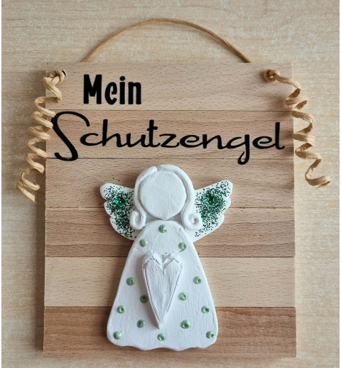 Schild Mein Schutzengel grün