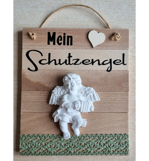 Schild Mein Schutzengel salbei