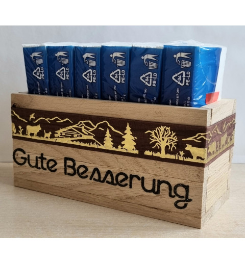Taschentuch-Böxli Gute Besserung