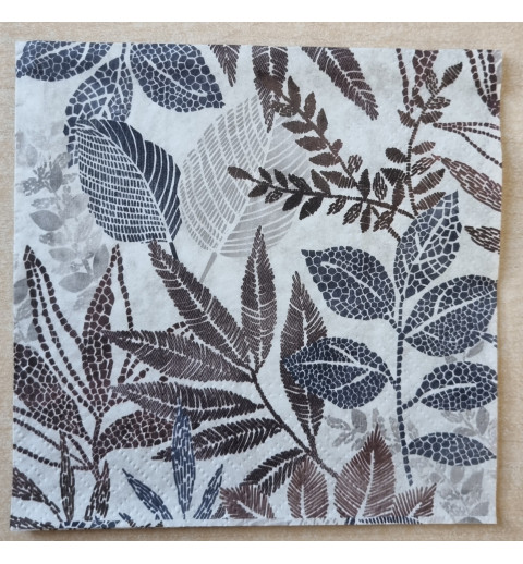 Serviette Blätter braun