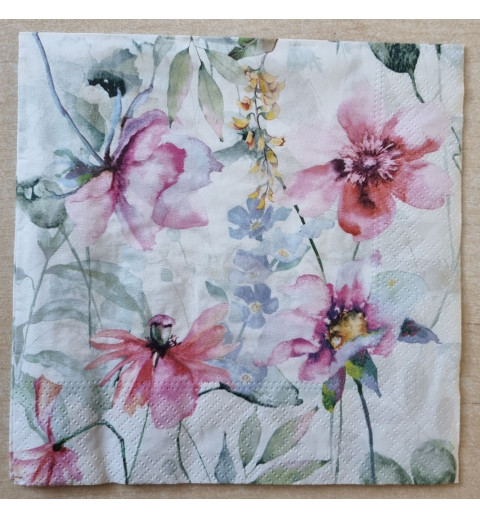 Serviette Blumen aquarell