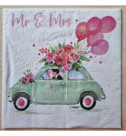 Serviette Mr. & Mrs.