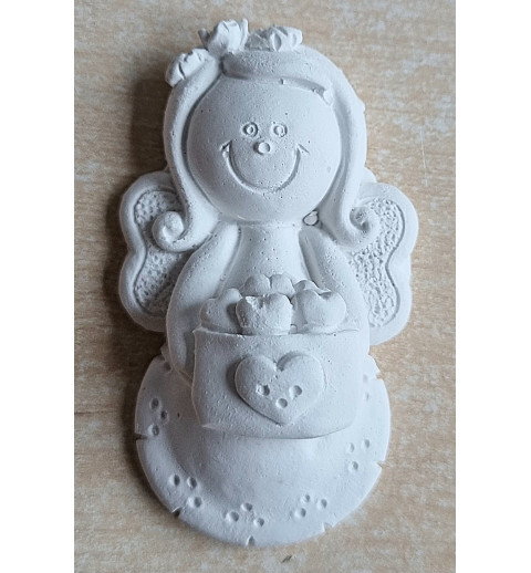 Beton Engel Herzen weiss