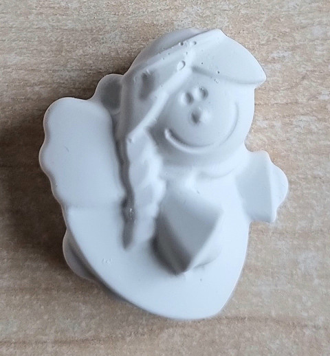 Beton Engel Mädchen weiss
