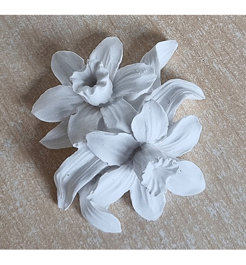 Beton Blumen 1 weiss