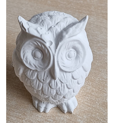 Beton Eule weiss