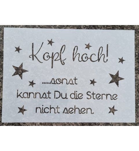Schablone Kopf hoch
