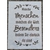 Schablone Manche Menschen