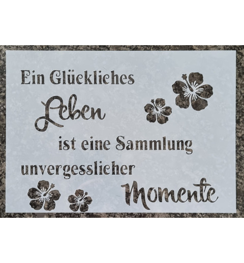 Schablone Ein glückliches Leben