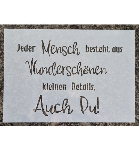 Schablone Jeder Mensch