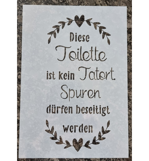 Schablone Diese Toilette
