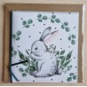 Kaninchen/Blätter weiss