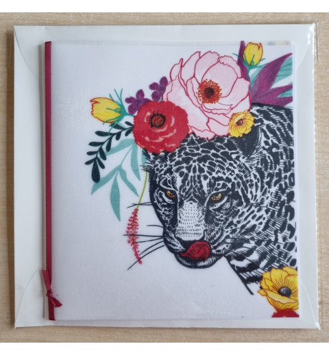 Leopard/Blumen