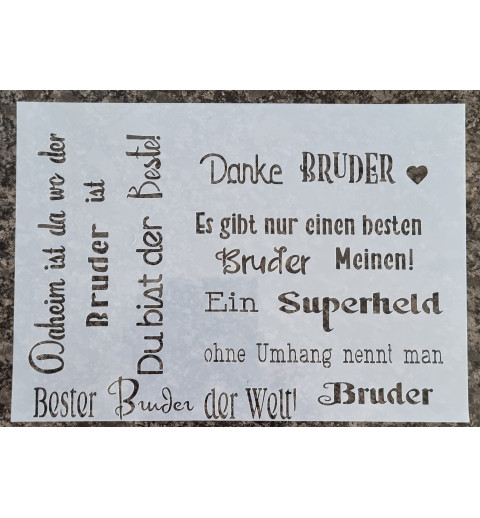 Schablone Bruder