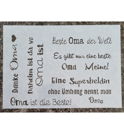 Schablone Oma