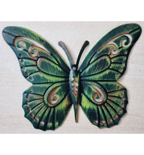Metall Schmetterling grün/gelb