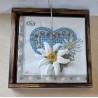 Serviettenhalter geflammt/hellblau Edelweiss