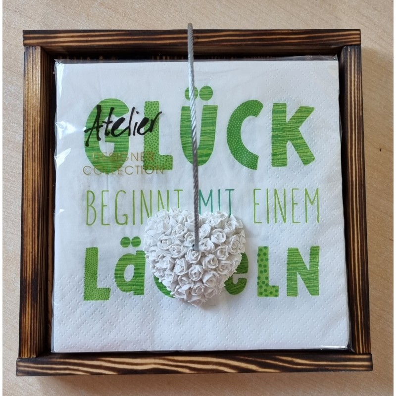 Serviettenhalter geflammt/Kleeblätter