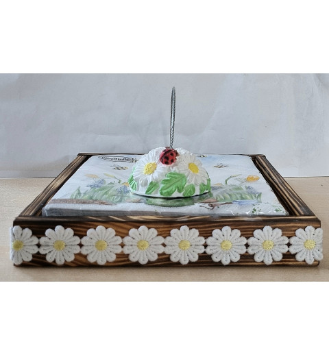 Serviettenhalter geflammt/Margriten