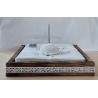 Serviettenhalter geflammt/weiss