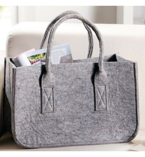 Filz Tasche hellgrau