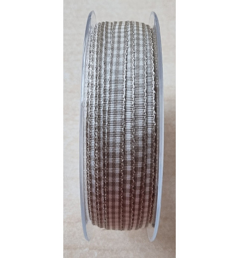 Dekoband kariert beige