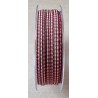 Dekoband kariert bordeaux