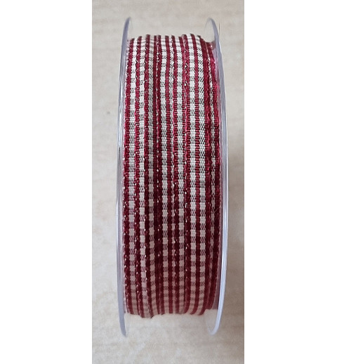 Dekoband kariert bordeaux
