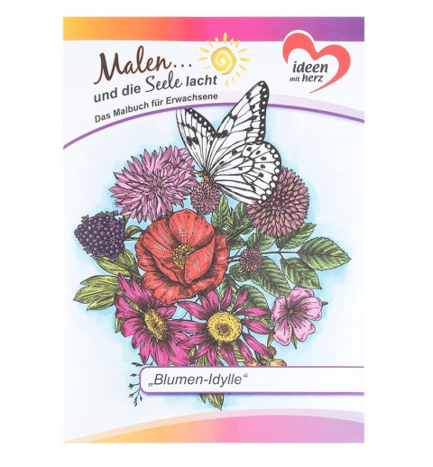 Malbuch Blumen Idylle