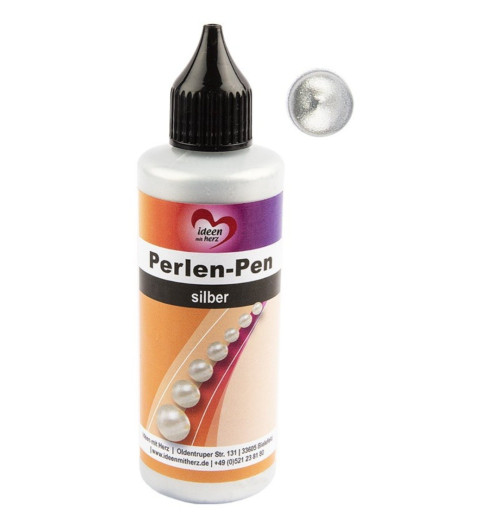 Perlen Pen silber
