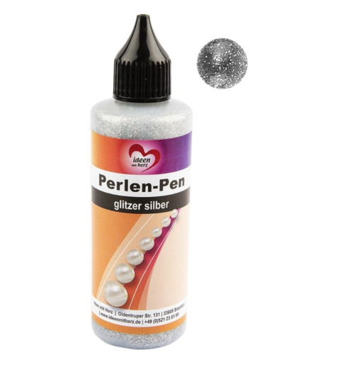 Perlen Pen glitzer-silber