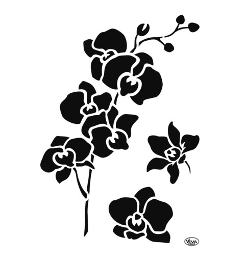 Schablone Orchideen