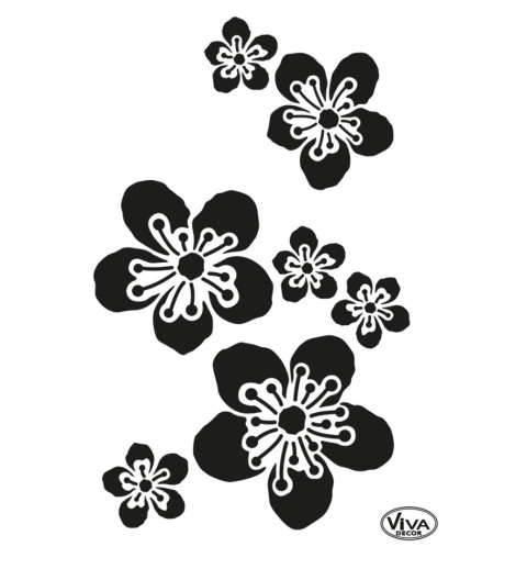 Schablone Kirschblüten