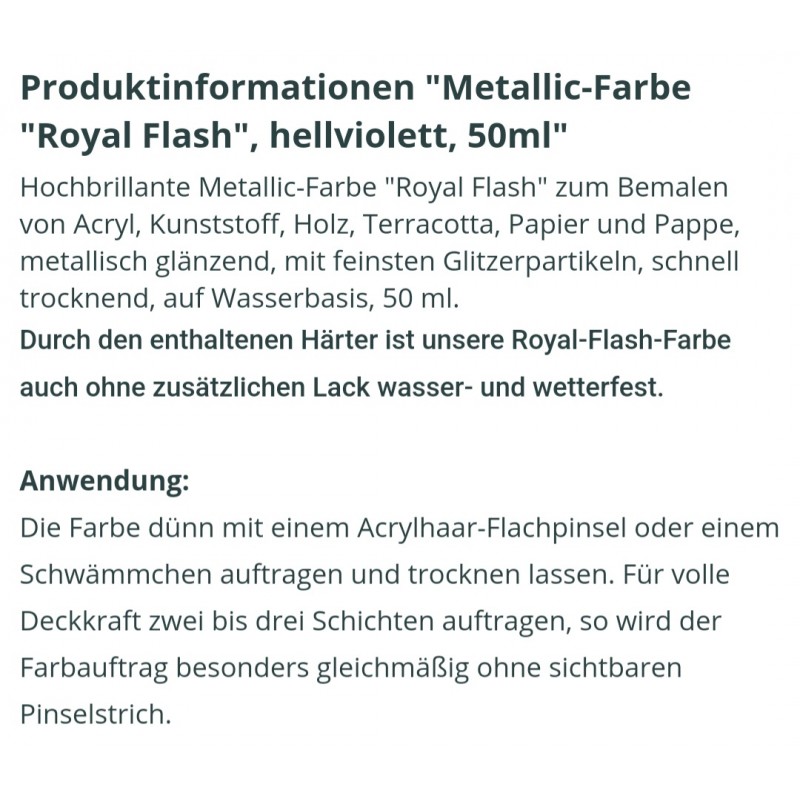 Royal Flash Metallic Farbe hellviolette