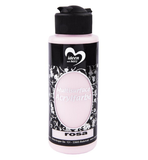 Multisurface Acrylfarbe rosa