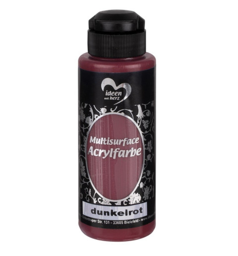 Multisurface Acrylfarbe dunkelrot