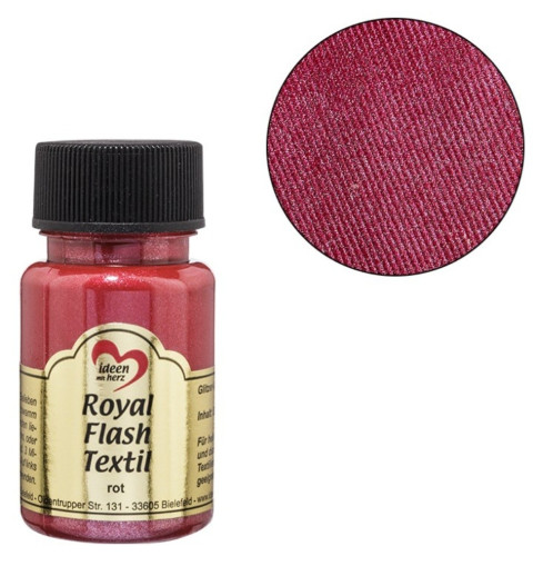 Royal Flash Textil Glitzer Farbe rot