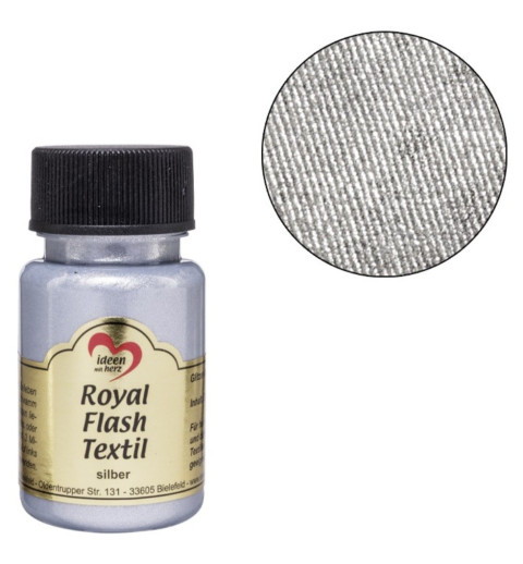 Royal Flash Textil Glitzer Farbe silber