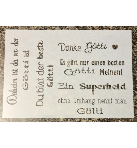 Schablone Götti